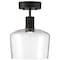 Access Lighting Port Nine Chardonnay, Chardonnay LED SemiFlush, Matte Black Finish, Clear Glass 63147LEDD-MBL/CLR - alternate 3